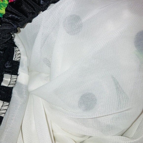 Vintage ANTHONY SICARI 2 pc SET BLOUSON TOP SKIRT 6 black white red pink NWT USA - Picture 5 of 7